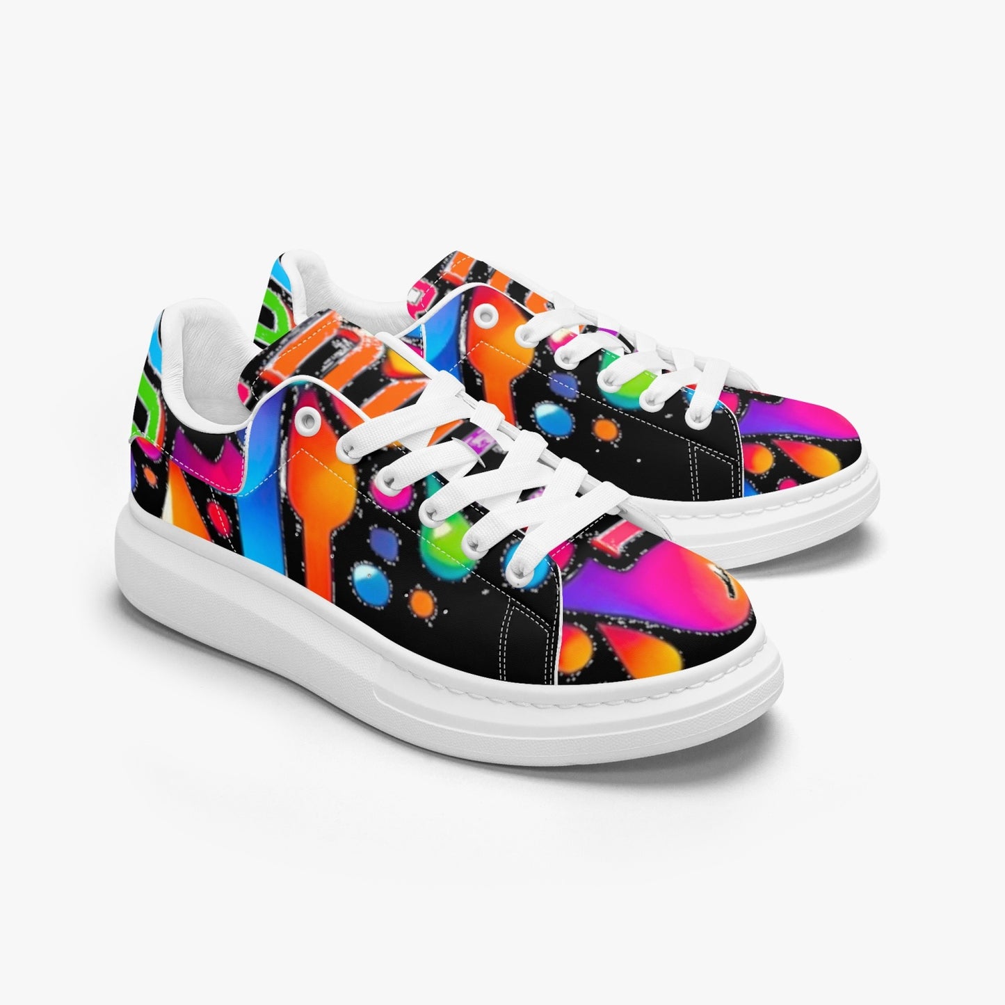 Unisex oversized leather tennis shoes