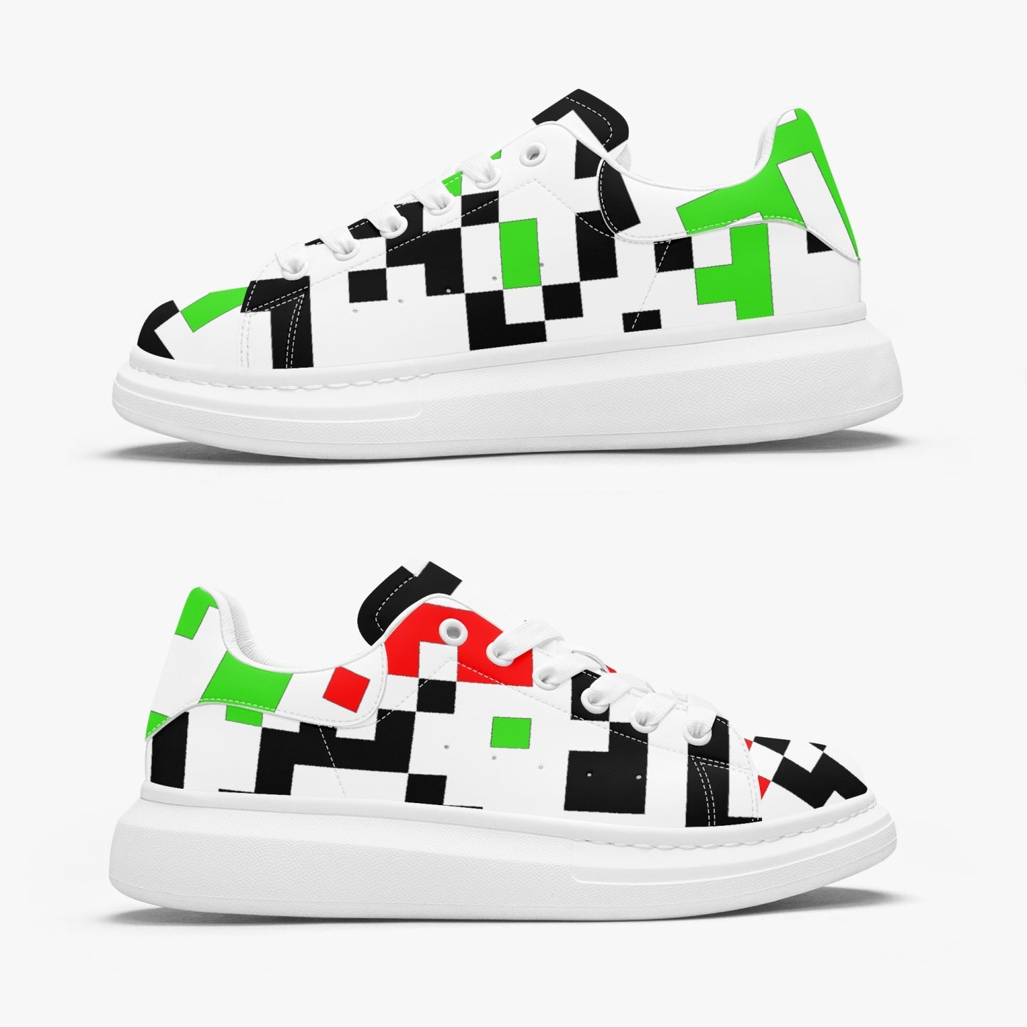 Unisex oversized leather tennis shoes.