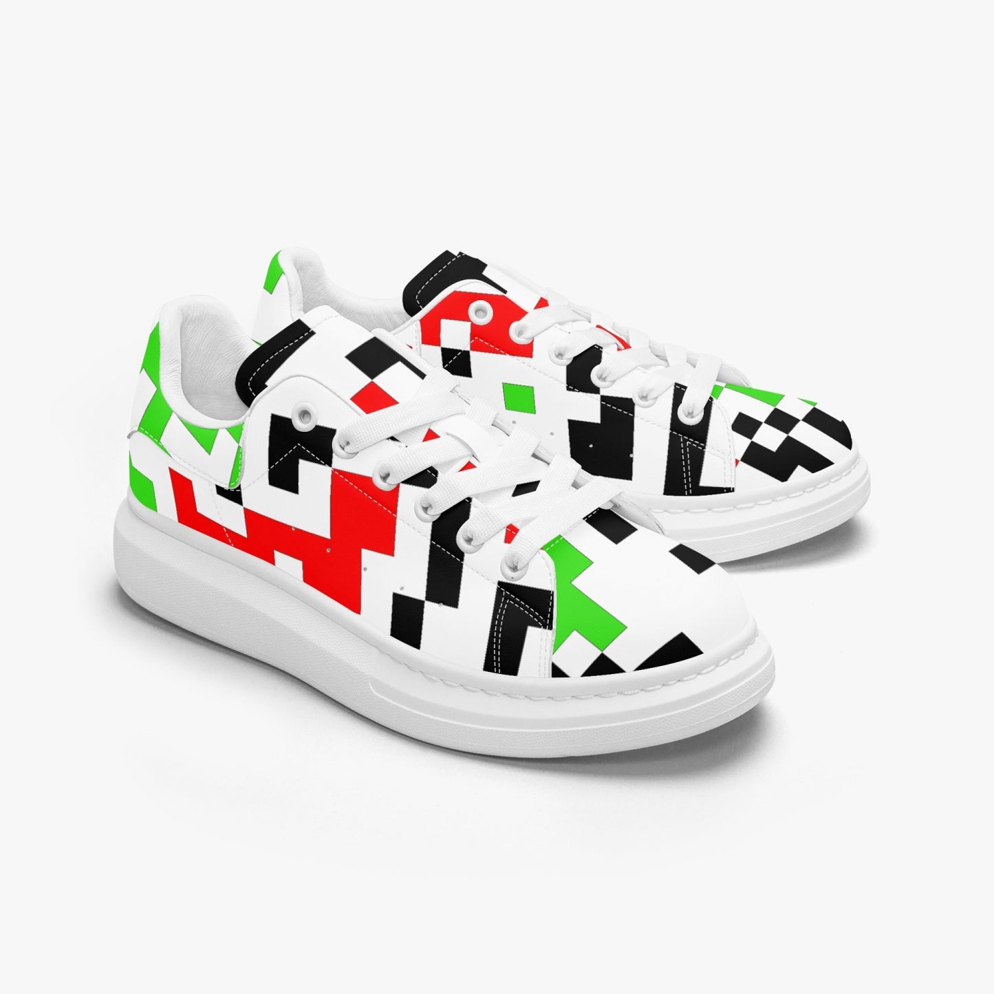 Unisex oversized leather tennis shoes.