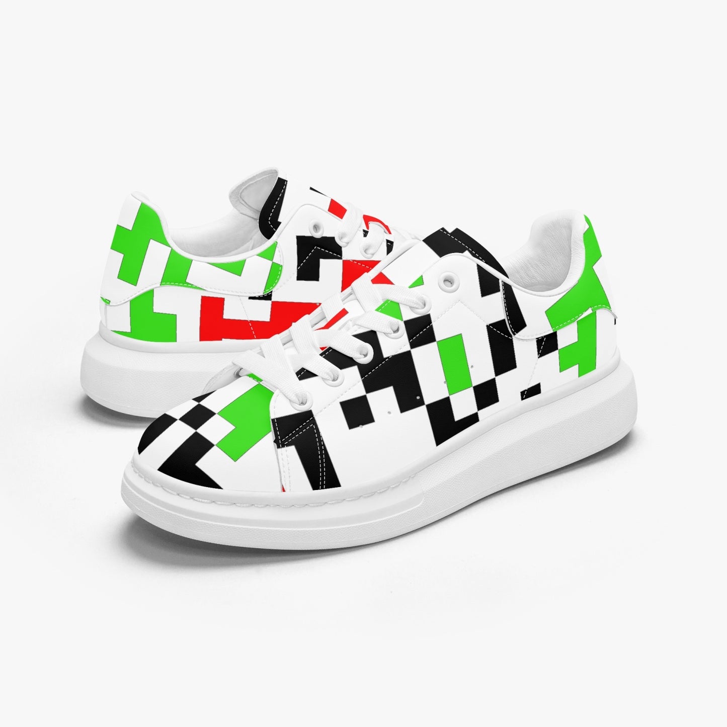 Unisex oversized leather tennis shoes.