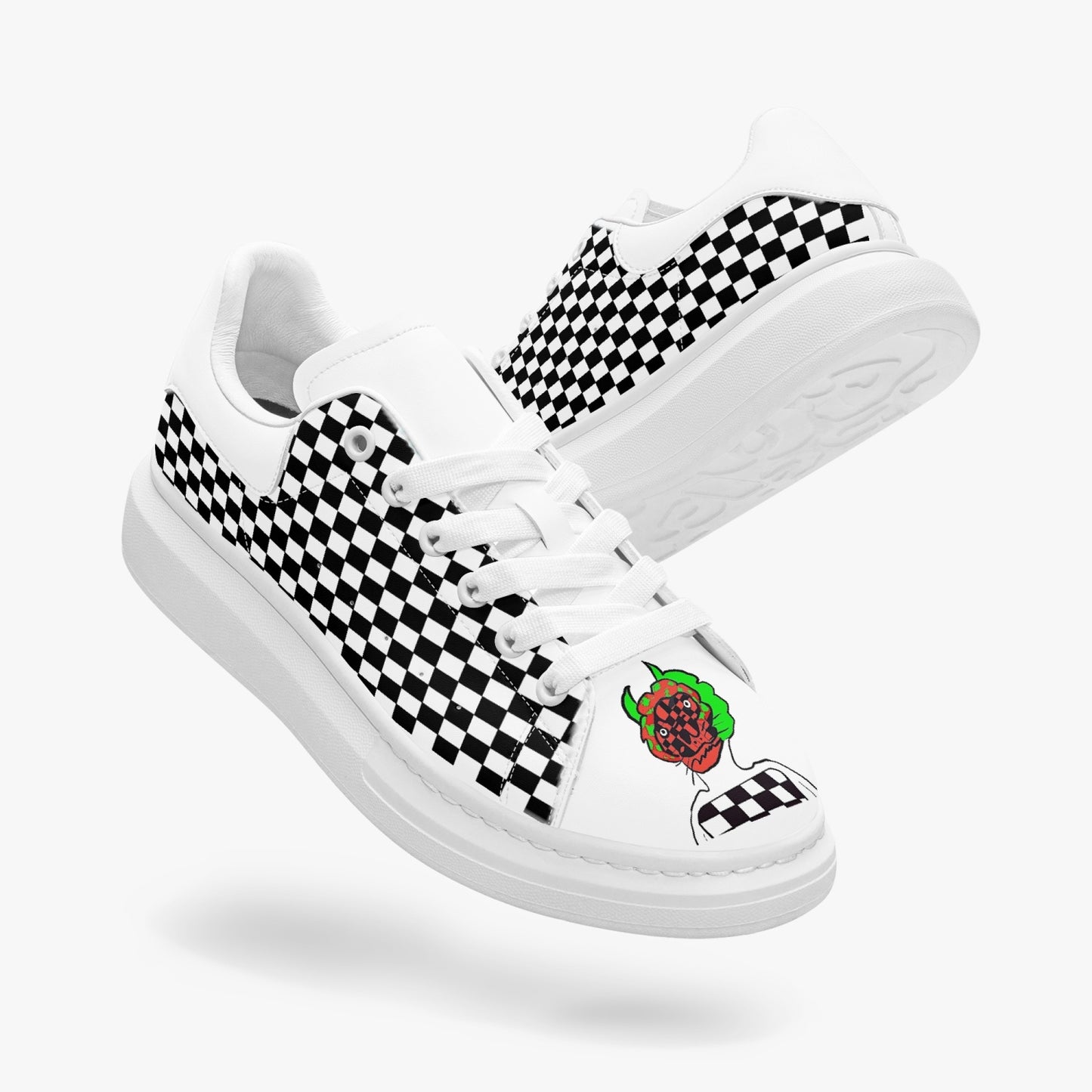 Unisex oversized leather tennis shoes.