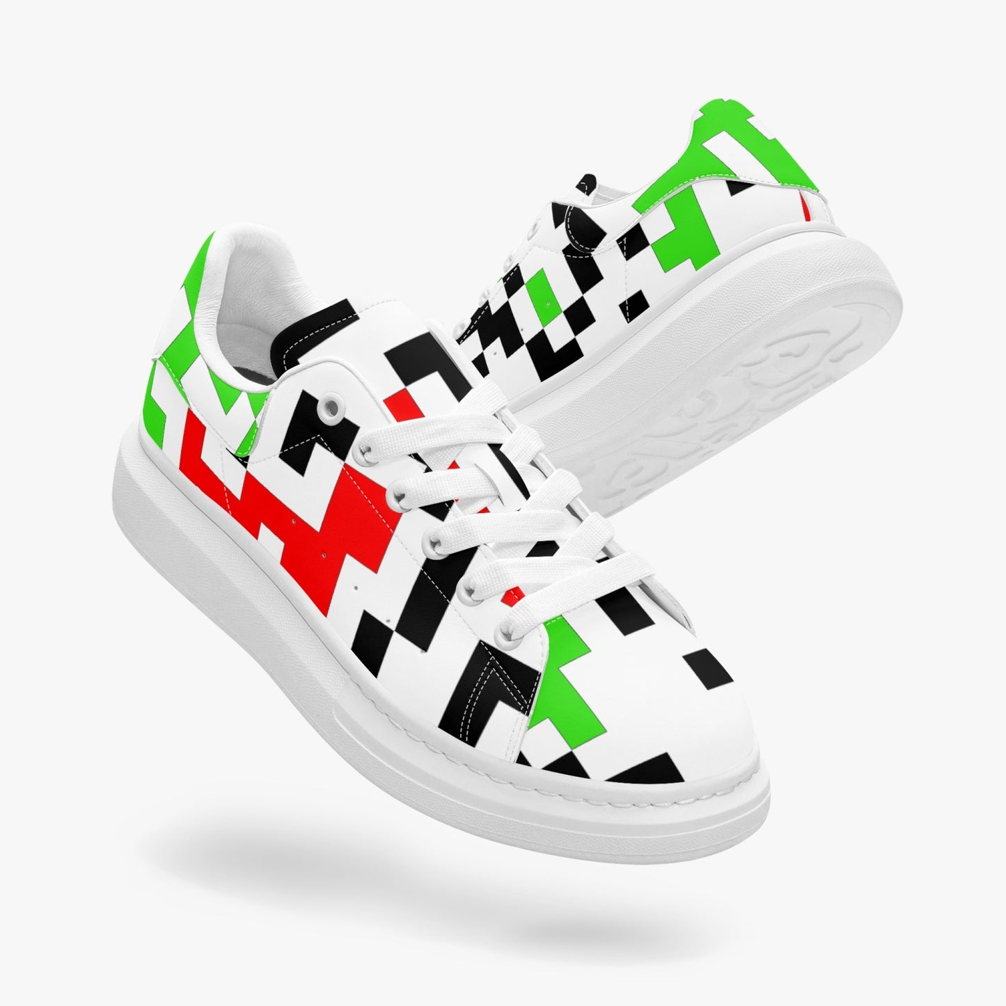 Unisex oversized leather tennis shoes.