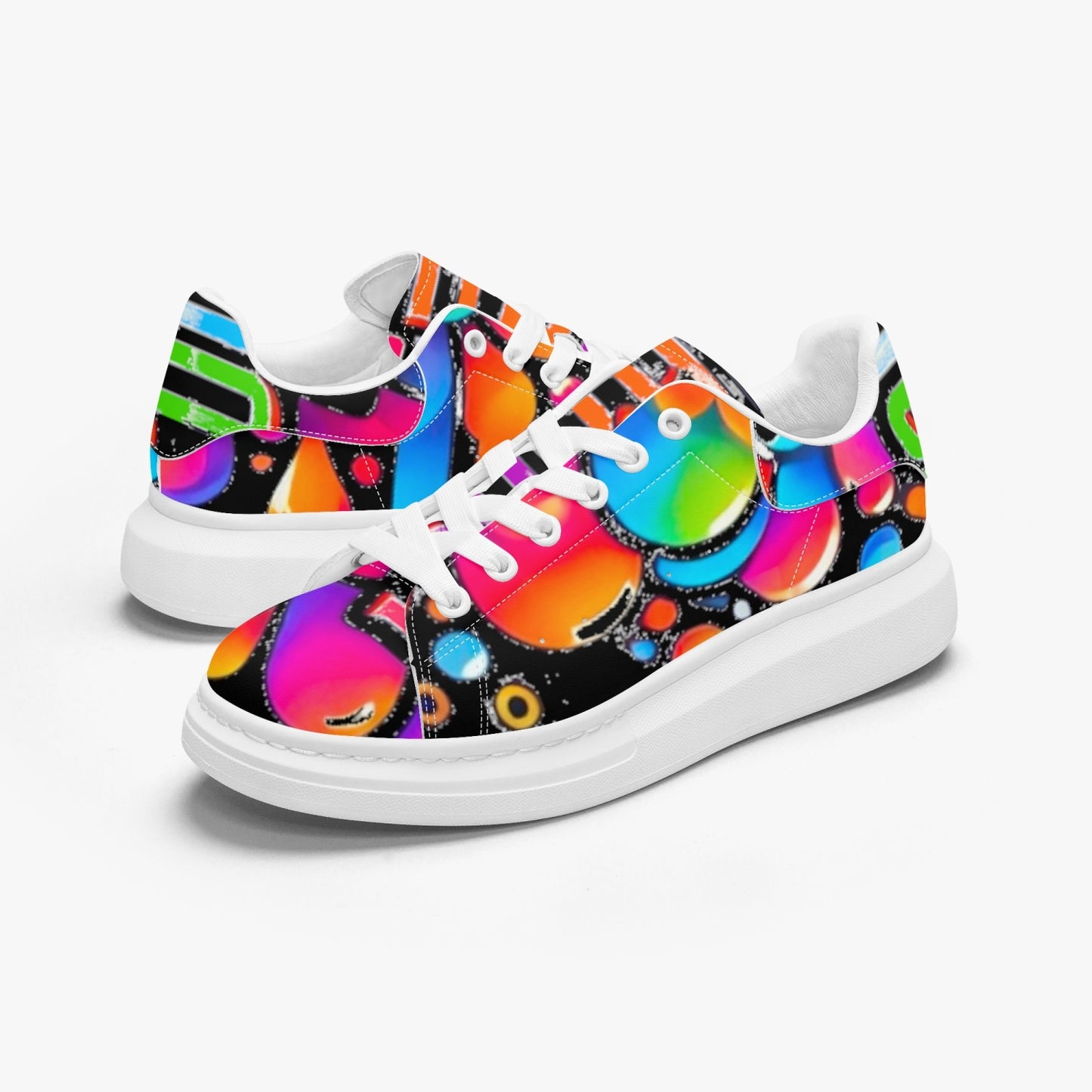 Unisex oversized leather tennis shoes