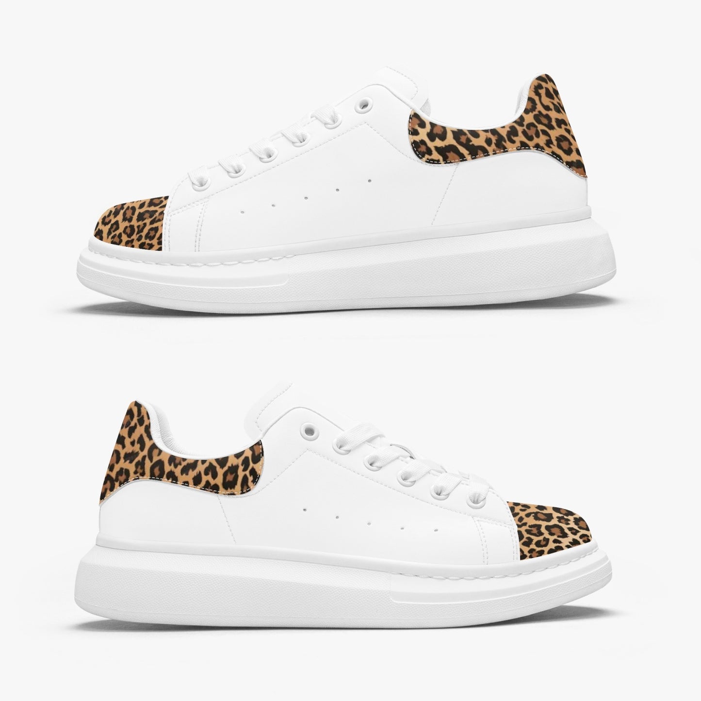 Unisex oversized leather tennis shoes