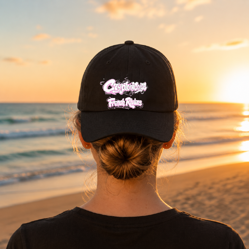 Casquette baseball "Cryptoniçoise French Riviera" — Pixel Riviera Chic