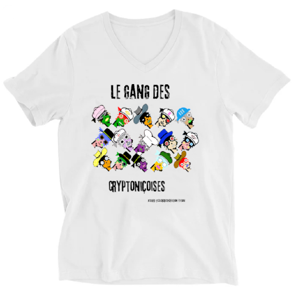 Le Gang des Cryptoniçoises  T-shirt col V