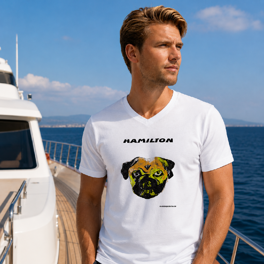 Pug V-Neck T-Shirt